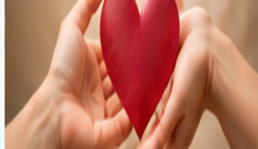 Hands holding a heart